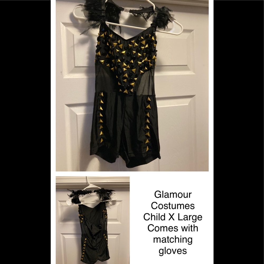 X Large Child’s Dance Costume with matching gloves used as a solo costume